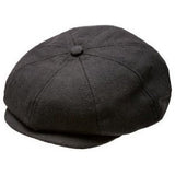 Black Herringbone Newsboy Cap - 2-3YRS - Through my baby's eyes