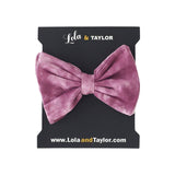Lola & Taylor Large Bow Headband - Dusty Rose Tie Dye