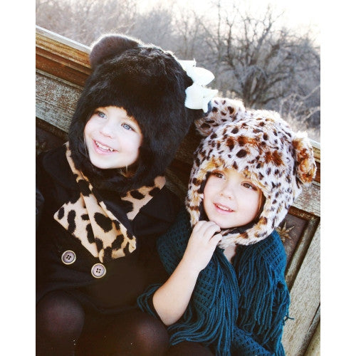 Leopard Print Faux Fur Hat - Through my baby's eyes