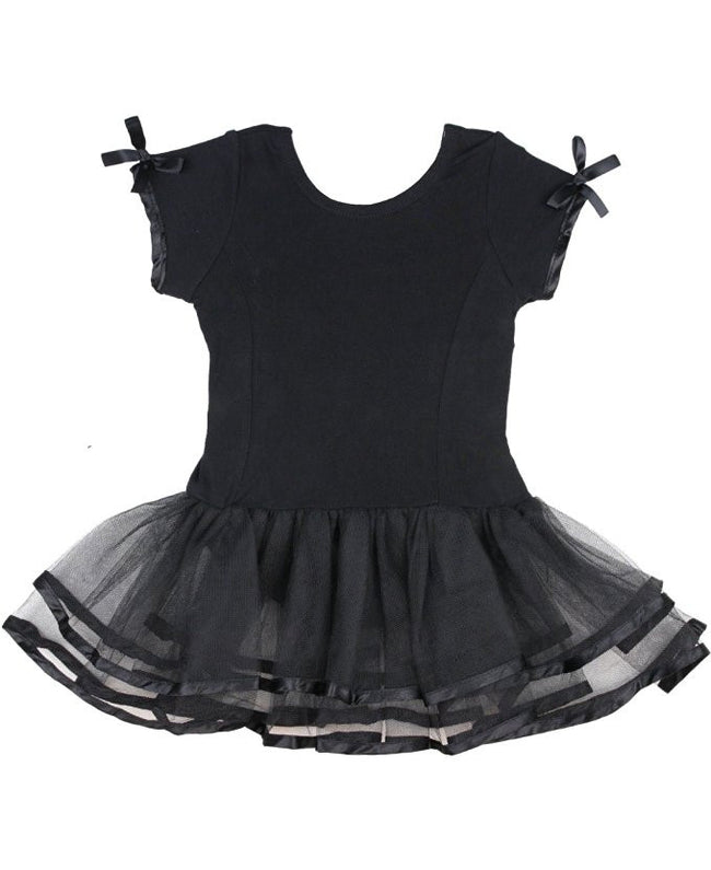 Short Sleeve Black Tutu Leotard - Through my baby's eyes