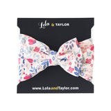 Lola & Taylor Top Knot Headband - Dusty Floral