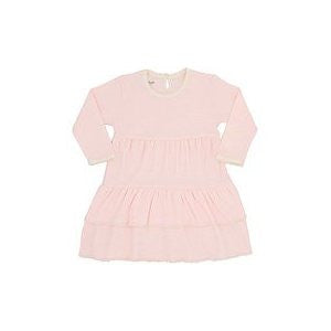 Pink/Natural Ruffle Dress - 3-6 months - Through my baby's eyes