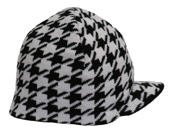 Reversible Houndstooth Beanie - Through my baby's eyes