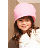 Pink Waffle Visor Beanie - Through my baby's eyes