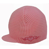 Pink Waffle Visor Beanie - Through my baby's eyes