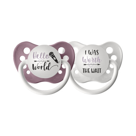 Expression Pacifiers - I Love Mommy - White - 0-6M