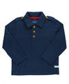 Navy Long Sleeve Polo - Through my baby's eyes