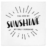 Organic Cotton Muslin Swaddle Blanket - You are my sunshine - Through my baby's eyes