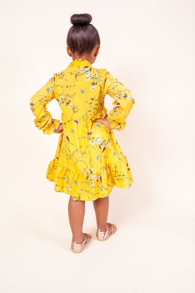 Leslie Dress - Blue, White, Yellow