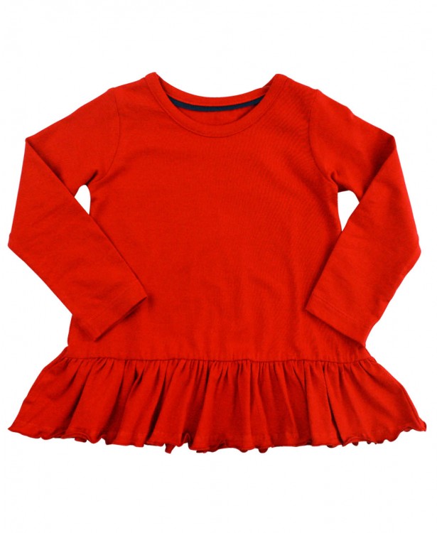 Red Peplum Top - Through my baby's eyes