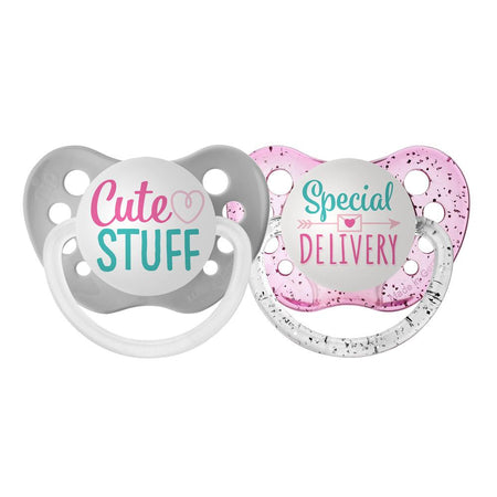 PRINCESS IN TRAINING PACIFIER & PRINCESS ELEMENT PACIFIER CLIP COMBO