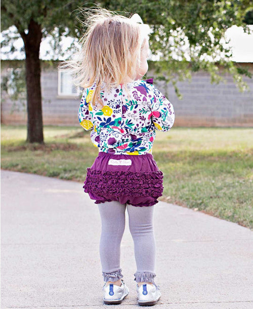 Plum Knit RuffleButt - Through my baby's eyes