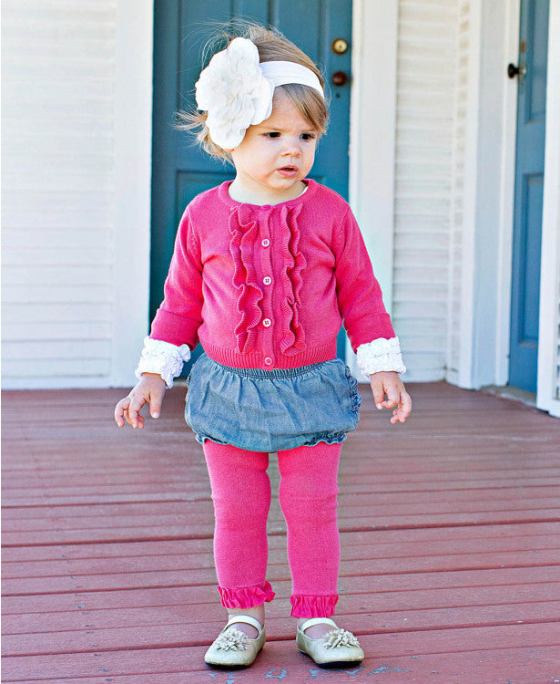 Candy Footless Ruffle Tights - Through my baby's eyes