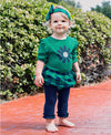 Navy Footless Ruffle Tights - Through my baby's eyes