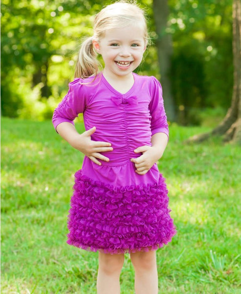 Plum Organza Party Dress - Through my baby's eyes