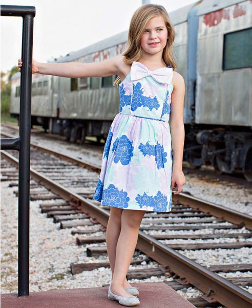 Pastel Petals Fit & Flare Bow Dress - Through my baby's eyes