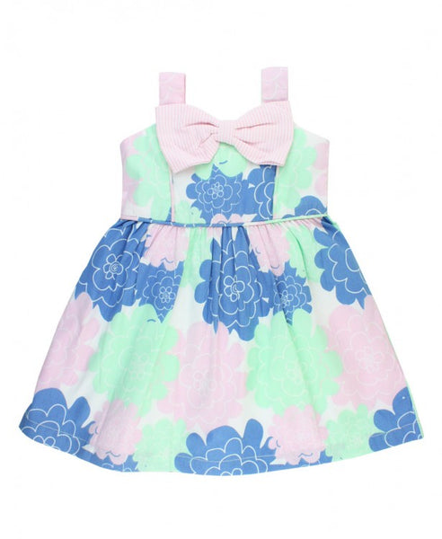 Pastel Petals Fit & Flare Bow Dress - Through my baby's eyes