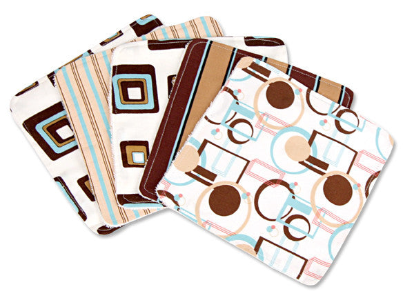 Cocoa Dots Print Wash Cloth Set - Through my baby's eyes