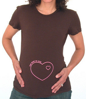 Two beat as one - Maternity Tee (Organic) - Through my baby's eyes